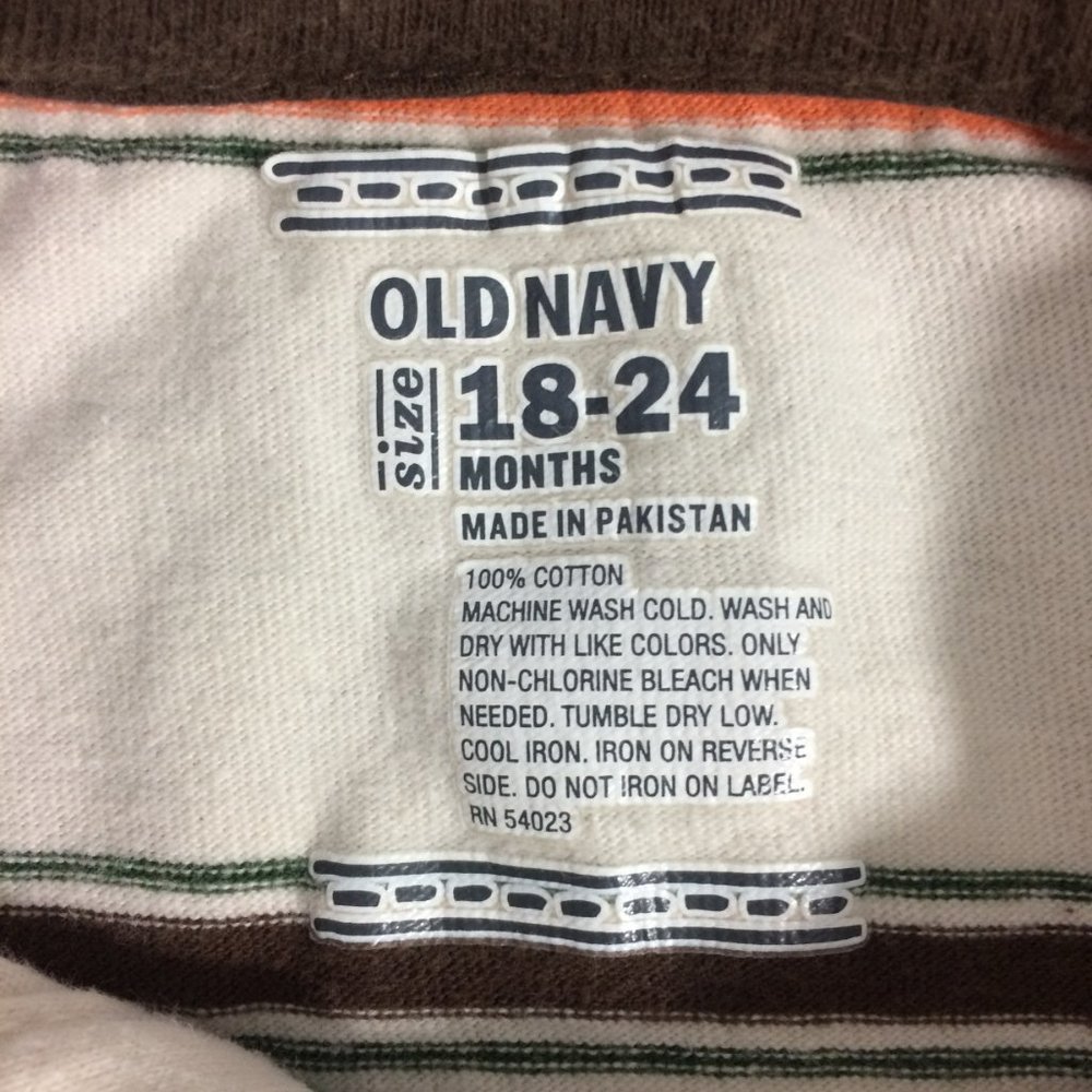 Old Navy Baby 18-24M Striped Long Sleeve Polo - Picture 3 of 4